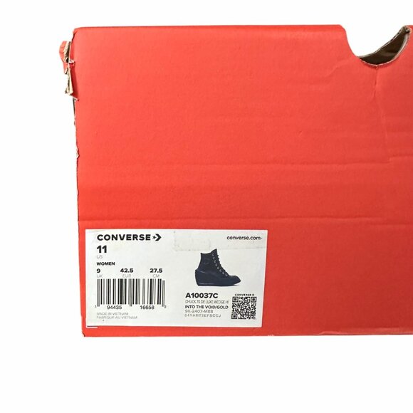 ✨Converse Chuck 70 De Luxe Wedge Platform Leather Sz 11 Women Shoes Blue A10037C - Picture 8 of 9